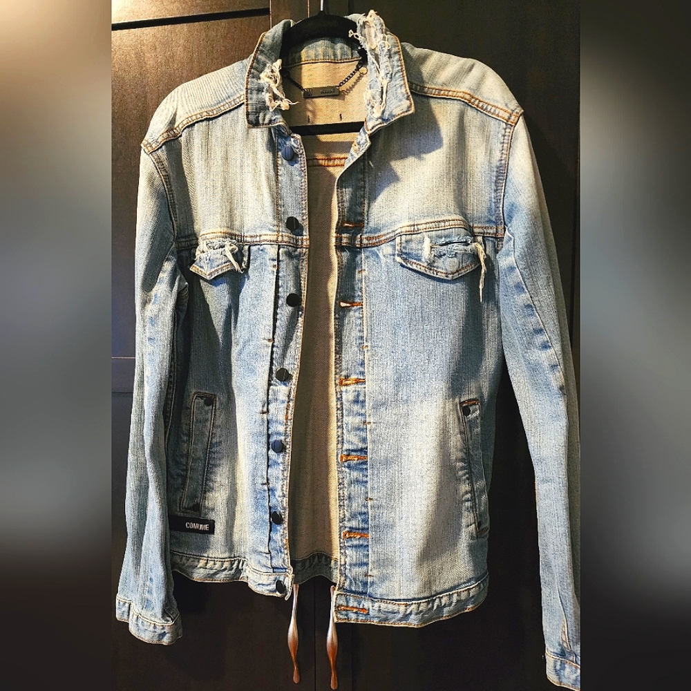 Comune Distressed Denim Jacket - image 1